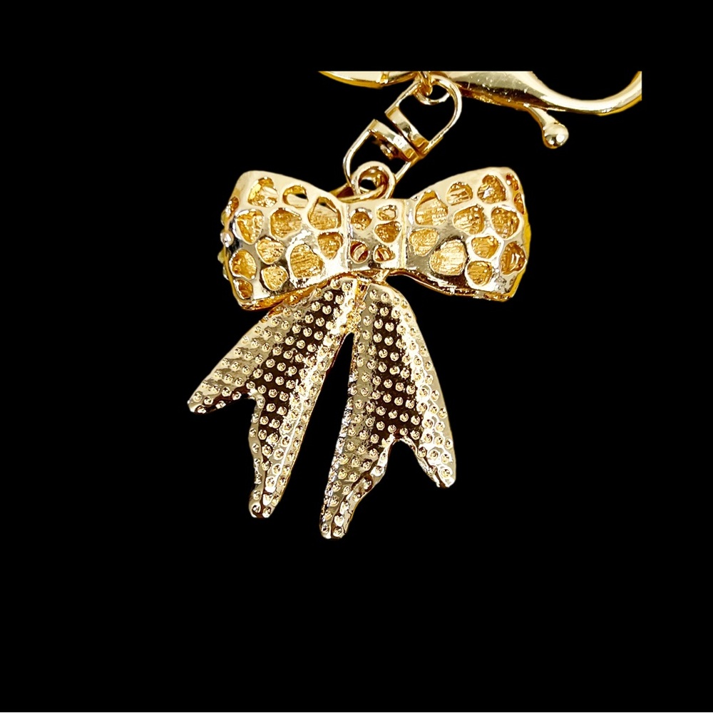 Glamorous Rhinestone Bow Keychain | Elegant Bling Accessory - Picture 3 of 8